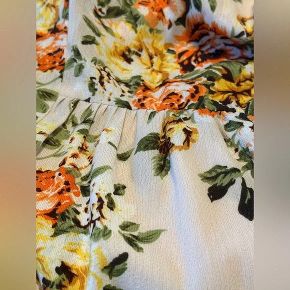 Umgee Rehab USA Floral Short Ruffle Sleeves Button Closure Dress SZ XL - Picture 8 of 11